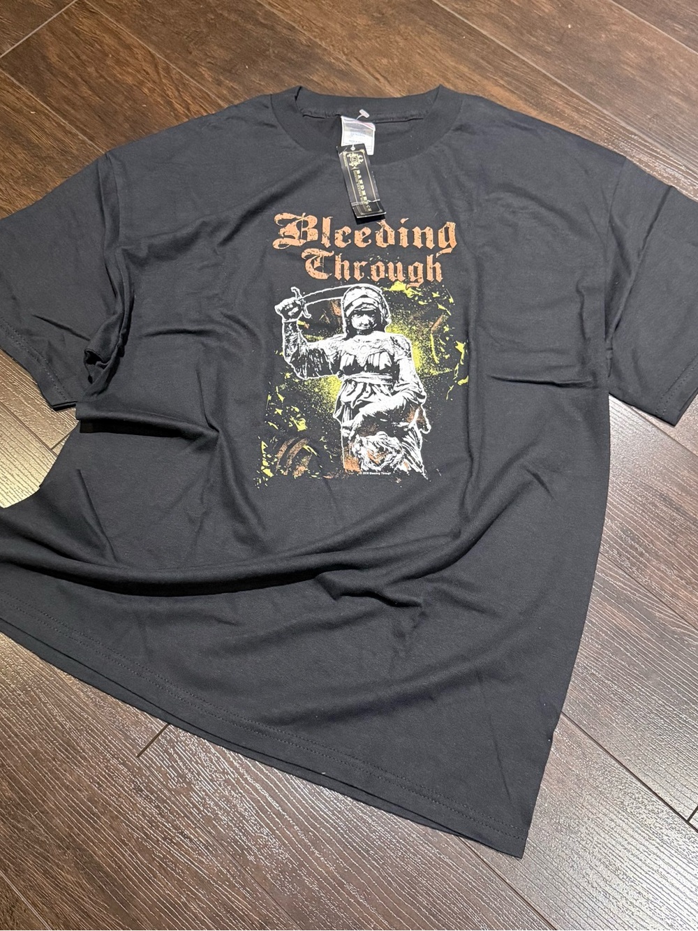 NWT! Vintage 2006 Bleeding Through 2006 Black Shirt Mens M Metalcore Band Tee